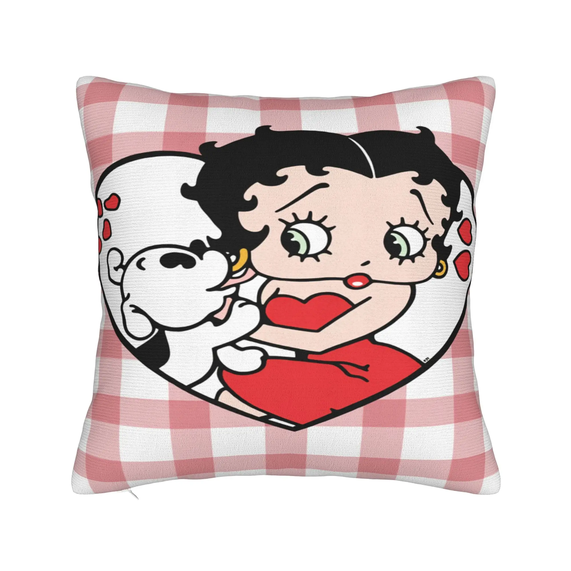 B-Bettys Boops Pillowcases  Morden Pillow Case For Sofa Couch Bed Living Room Soft Pillow Cover