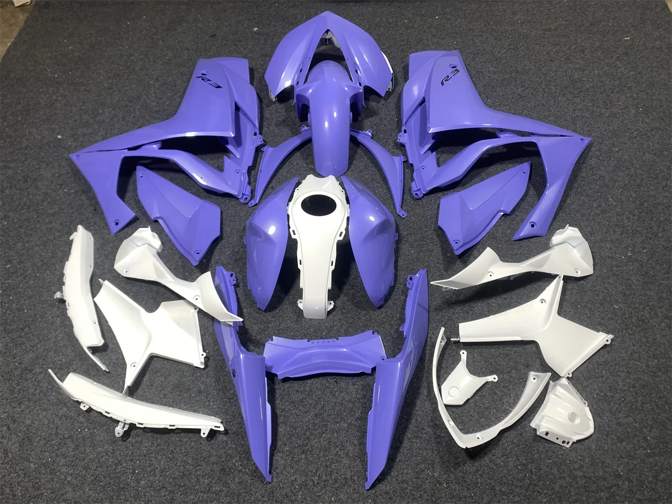 Motorcycle Fairing Kit YZF-R3 2015 2016 2017 2018 YZF-R25 15 16 17 18 Year Fairing Purple Pearl White motorcycle housing