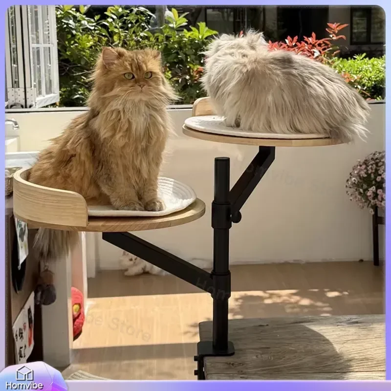 cama-flotante-de-doble-capa-para-gatos-altura-ajustable-ahorro-de-espacio-cama-de-ratan-y-madera-solida-para-gatitos-y-mascotas-pequenas