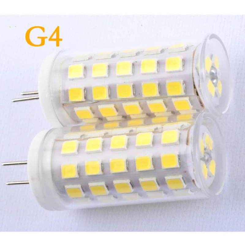 LED G4 No Flicker  light bead AC/DC12V 24V dimmable ceramic small plug high brightness 9W corn light 4014 63 light