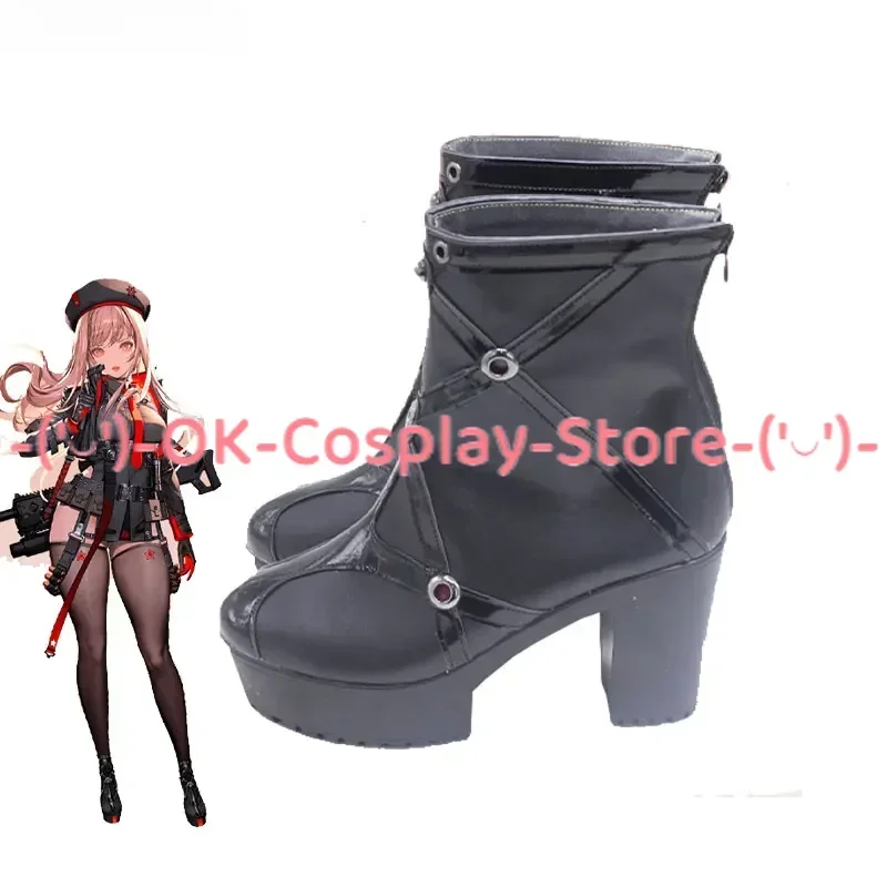 [Personnalisé] NIKKE la déesse de la victoire Rapi Cosplay chaussures à talons hauts en cuir PU chaussures Cosplay accessoire Halloween carnaval bottes