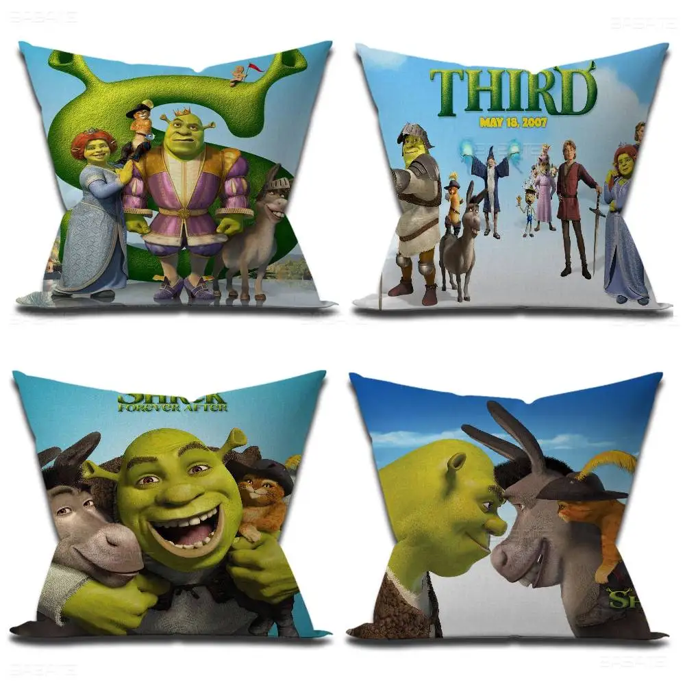 

Классическая подушка с изображением Шрека, аниме-подушка, чехол для подушки на диван/кровать, чехол для декоративной подушки 45x45 см, модный дизайн