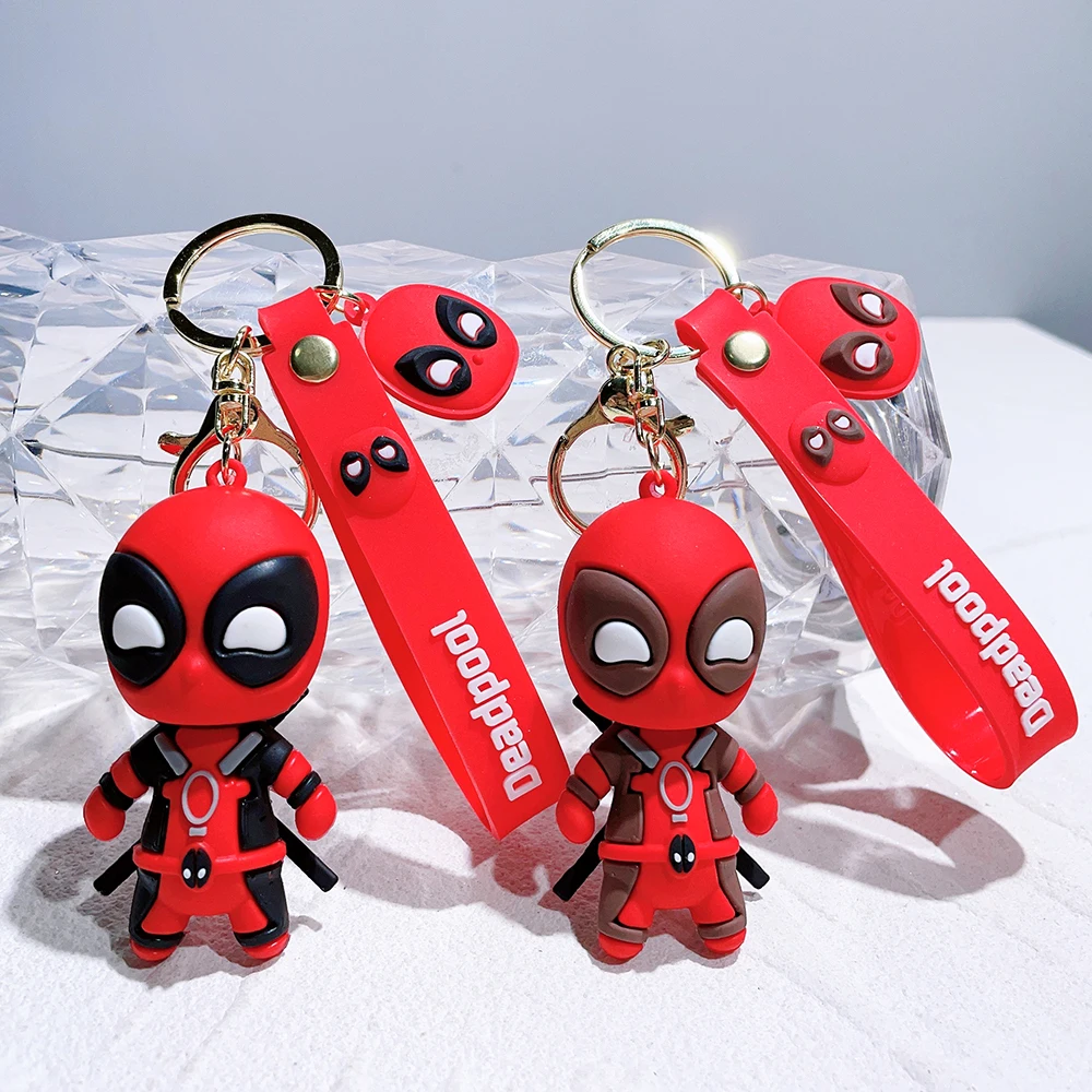 Anime New Mutants Deadpool Keychain Movie Superhero villain Doll Pendant Car Key chain Ring Jewelry Gifts Boys Party Gifts Toys