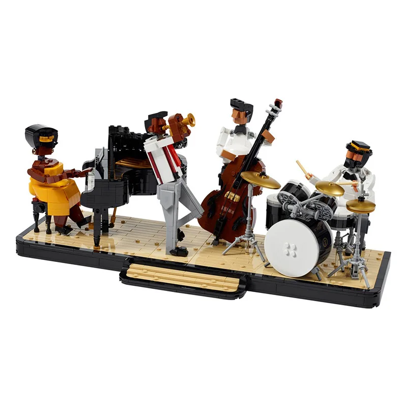 

НОВЫЙ 1606 шт., хит продаж, вид на улицу, Moc Jazz, модель группы, сделай сам, креативные идеи, детская игрушка в сборе, головоломка, подарок на день рождения MOC-21334