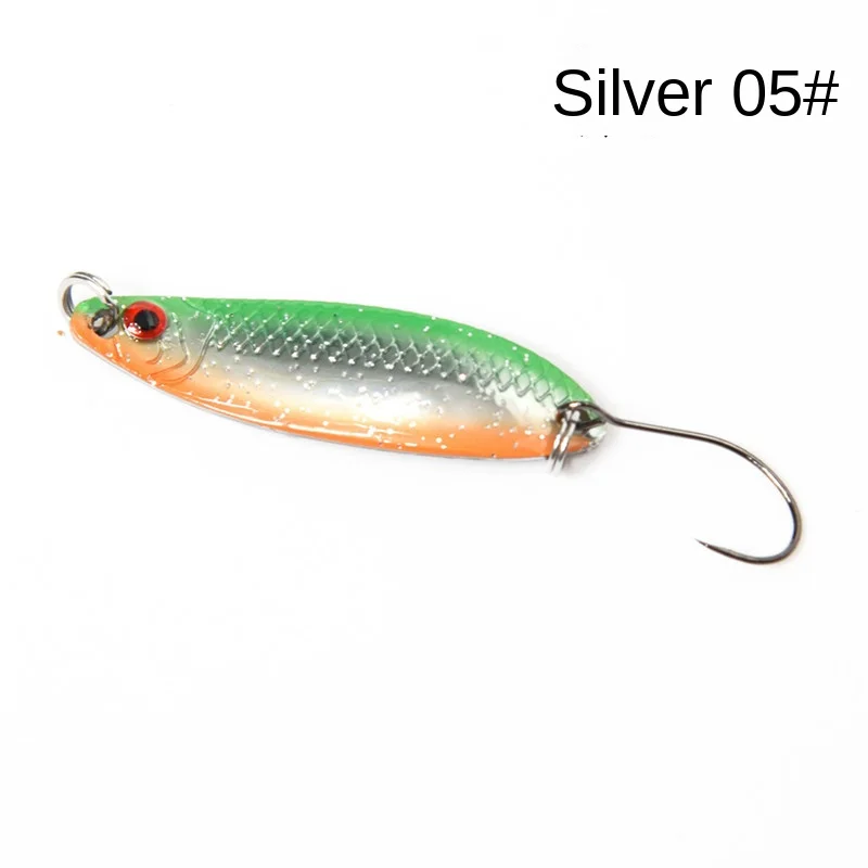 FISH Pesca Isca Artificial Bait Trout Spoon 2.5g 3.5g 5g Copper Metal Fishing Lure Spoon Lure For Trout Perch Pike Salmon