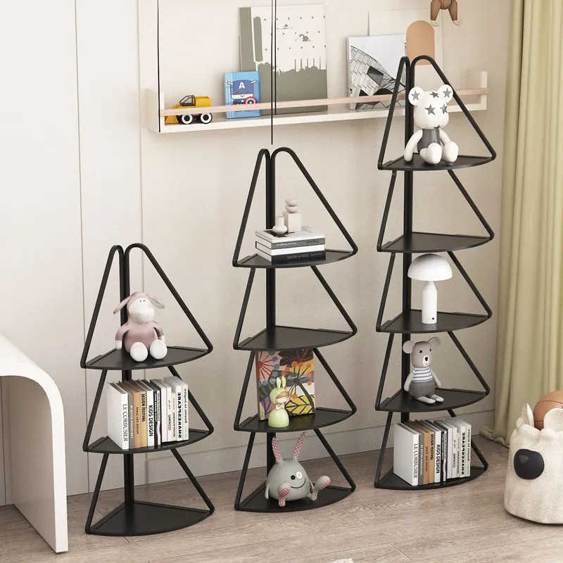Living room partition screen wrought iron Bogu shelf office bookshelf floor shelf simple creative tea display rack
