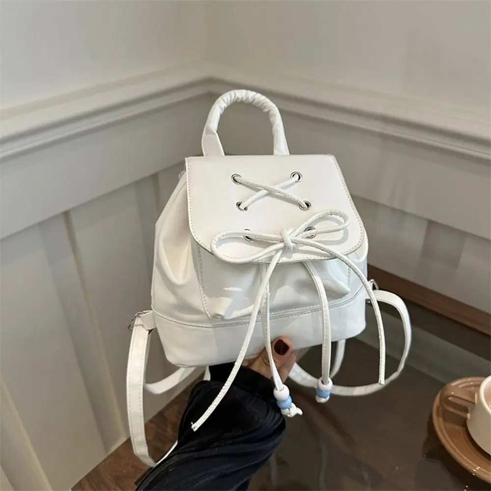 

Portable Tie Bow Backpack Bowknot Cute Ballet Style Shoulder Bag Travel Backpack Y2k School Bag Spicy Girl