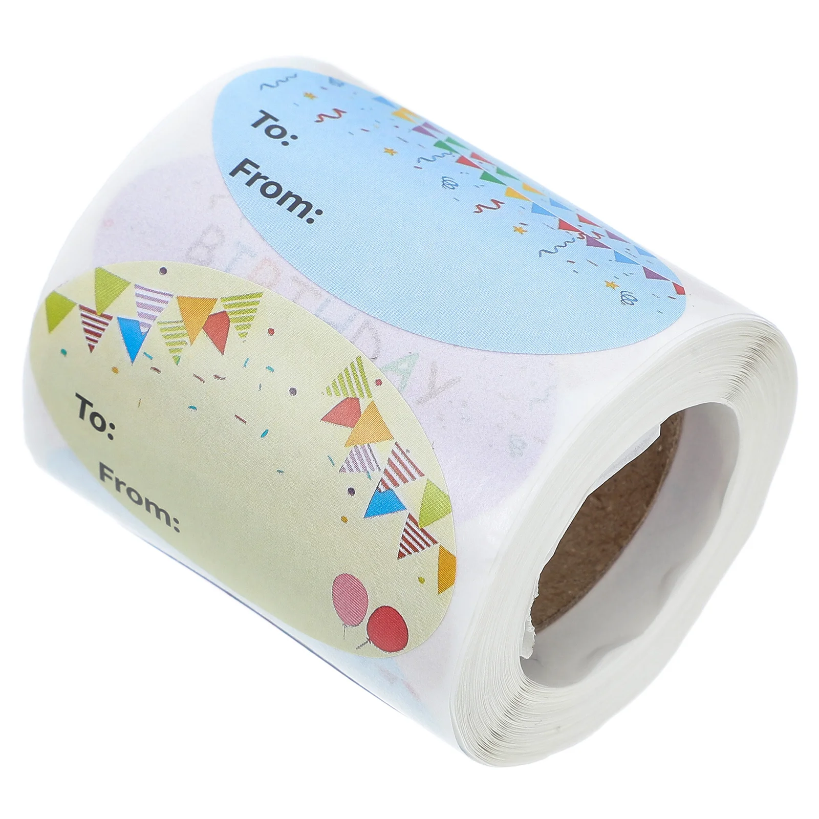 

Happy Birthday Stickers Oval Tags Roll Christmas to from Labels Festival Birthday Envelope Seals Name Stickers