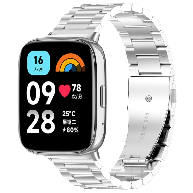 Pulseira estilo com design moderno, pulseira plástico leve para Redmi Watch 3 Active