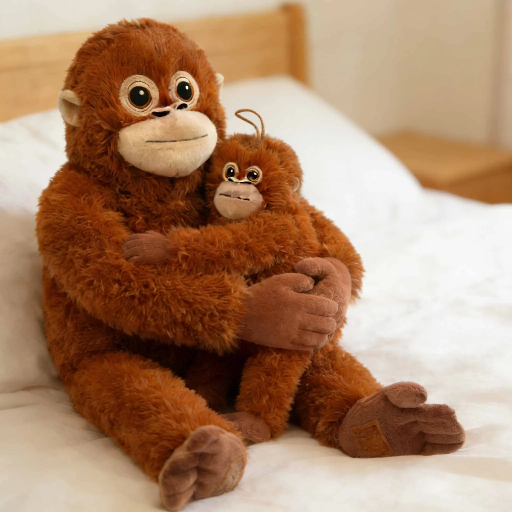 

40/66cm Lifelike Monkey Orangutan Plush Dolls Hands and feet can pasted Stuffed Animal Toy Room Decor Hug sleep