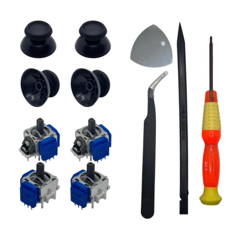 عصا التحكم الكهرومغناطيسية TMR + غطاء عصا التحكم لوحدة تحكم ألعاب PS5 عصا التحكم المقاومة المغناطيسية لنفق تناظري