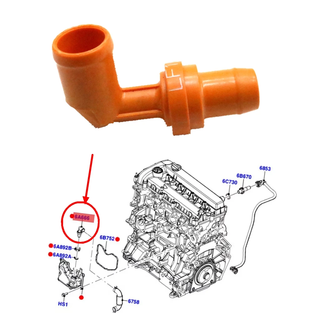 Colore casuale Carter Ventilazione Sfiato Olio di Controllo di Scarico Valvola Pcv Per Ford Focus II S-max Mondeo Fiesta C-max 6M5G6A66HA