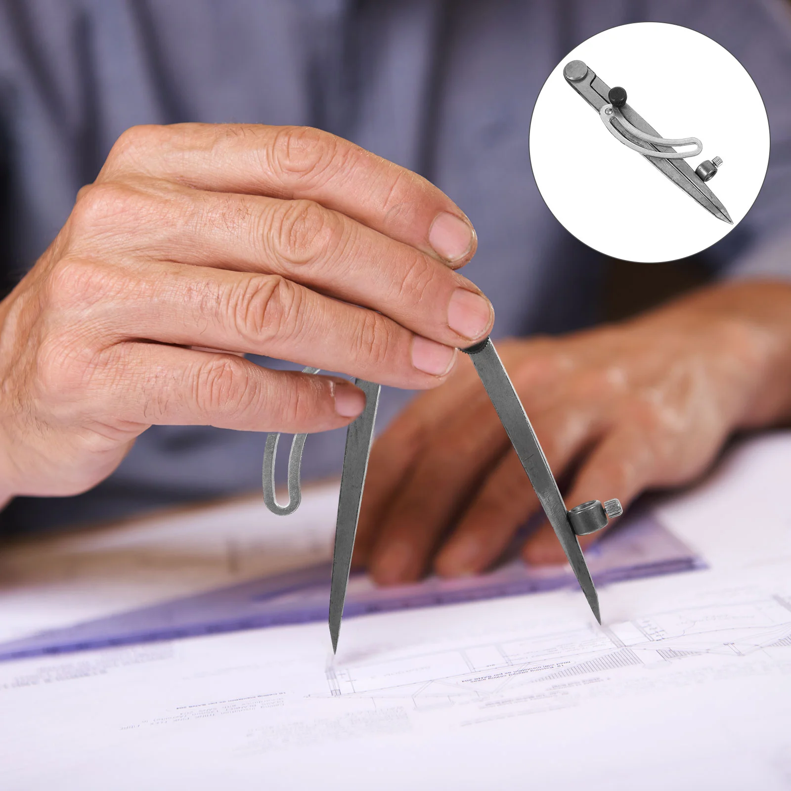 Marking Gauge Metal Scriber Craft Gauges Wear-resistant Compass Leathercraft Compasses Spring