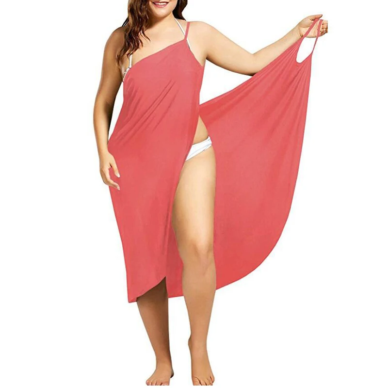 Plus Size Women Summer Swimsuit Scarf Beach Cover Wrap Sarong Skirt Maxi Dress Cover up Beach Sarong Pareo Bikini Swimsuit Wrap