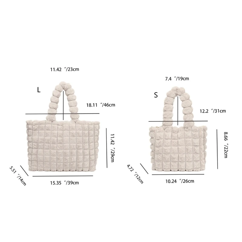 2023 NEW Shoulder Bag Handbag Fluffys Tote Lady Purse Versatile Fashion Bag Large Capacity Shopping Bag for Girl Women