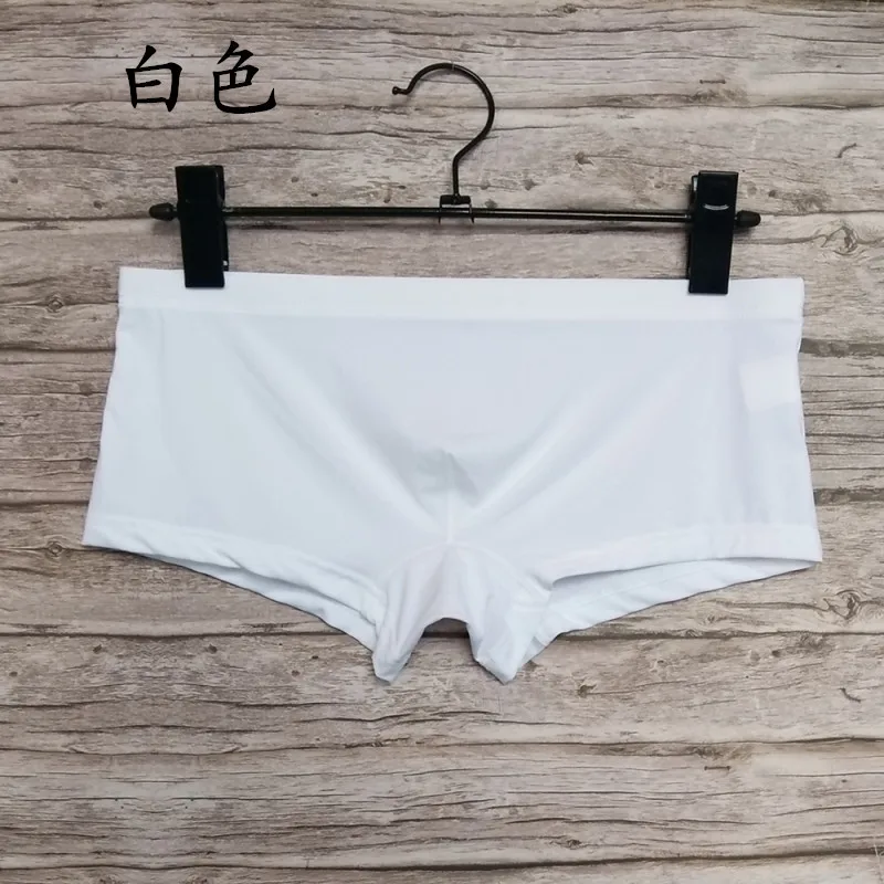 

Factory direct sales men's fine nylon ice silk flat angle men's underwear breathable one-piece translucent fashion men's pants