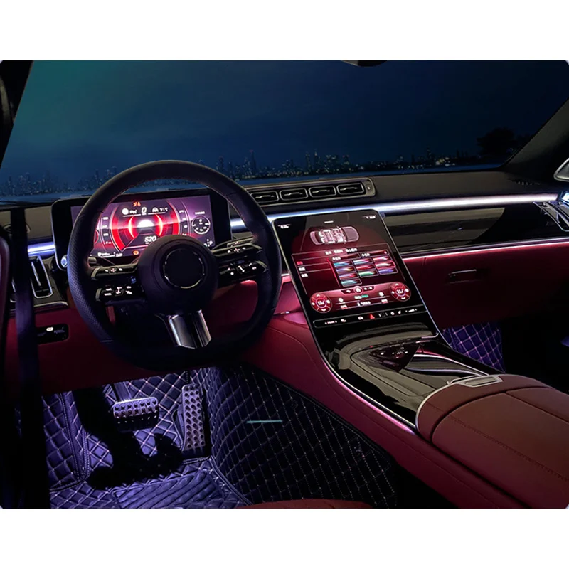 Ambient Light Footwell Lamp Upgrade High Configuration Light Guide Strip Mood Light For MercedesBenz S Class W223 S400L S450L