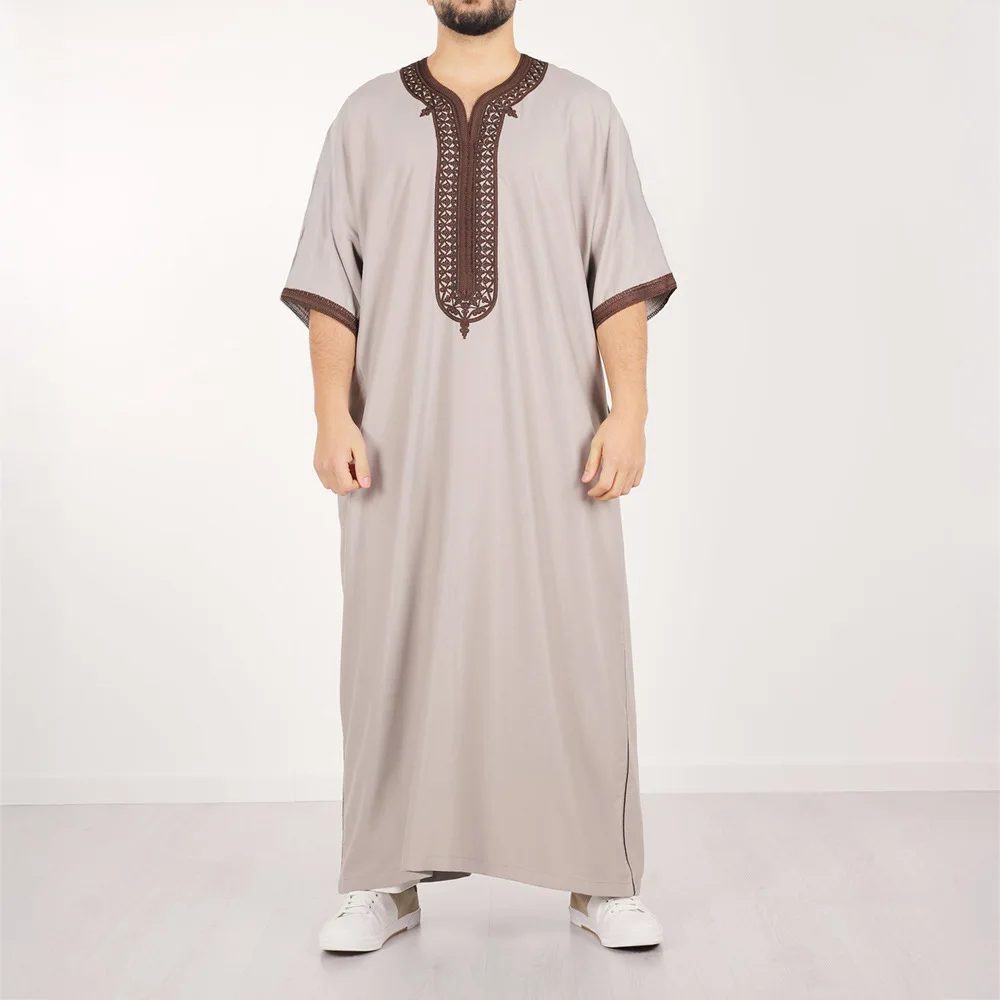 2026 New Middle Eastern Muslim Arabic-style Robe with Side Pockets