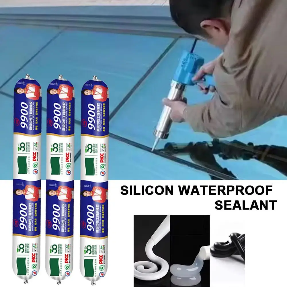 Silicon Waterproof Transparent Sealant 9900 Weatherproof Engineering Adhesive Door Window Edge Sealing Glass Adhesive Quick Dryi