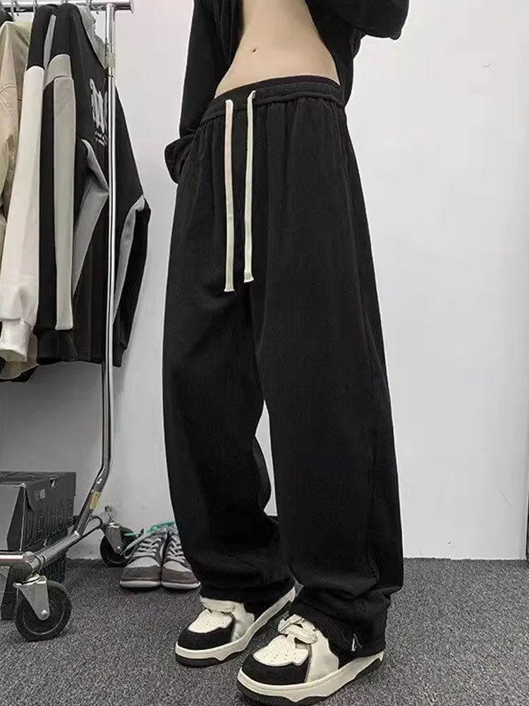 

American Sle Men's Bla Corduroy Pants Autumn Winter Warm Fce Loose Casual Straight Leg Trousers Trendy Brand