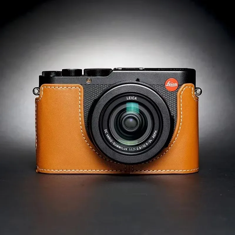 for Leica DLUX8 D-LUX8 High Quality Handmade Genuine Leather Half Case Bag Body BOX Case  Camera Accessories