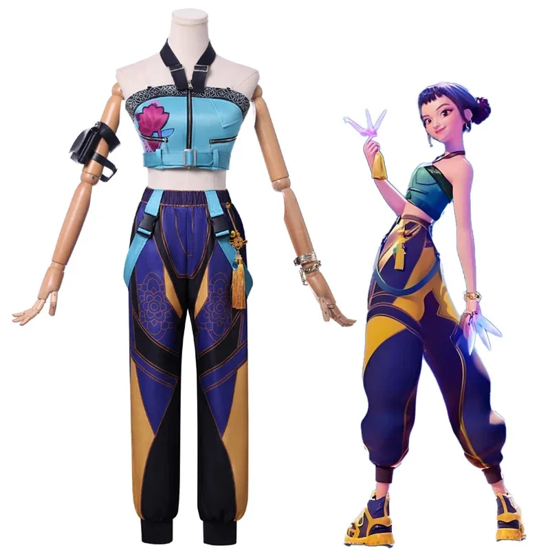 

Zoey Cosplay Costumes Anime KPop Demon Hunters Role Play Uniform Halloween Carnival Party Outfit For Women Girls