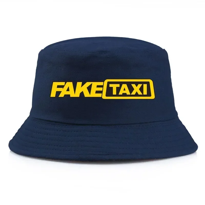 Adult Hip Hop FakeA ATaxi Reversible Bucket Hats Man Casual Sun Beach Panama Hats Boy UV Protection Fisherman Cap