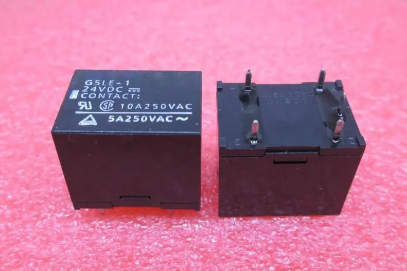 HOT NEW G5LE-1-24VDC G5LE-1 24VDC G5LE1 G5LE 24VDC DC24V 5A 24V relay DIP5 10pcs/lot