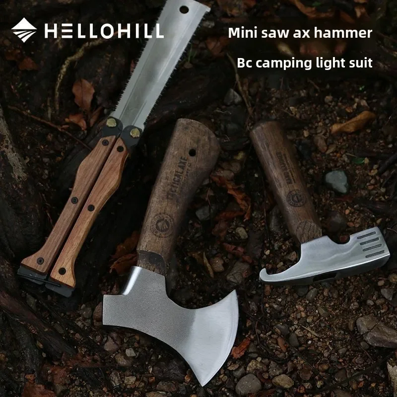 New Small axe outdoor chopping axe folding saw portable nail hammer self-defense axe multifunctional set survival gear tactical