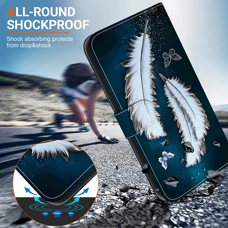 Stand Flip Wallet Case Motorola Moto G64 G62 5G G84 G85 G04S E14 G05 E15 G60S G7 G10 POWER G7 PLAY Leather Protect Cover view 5