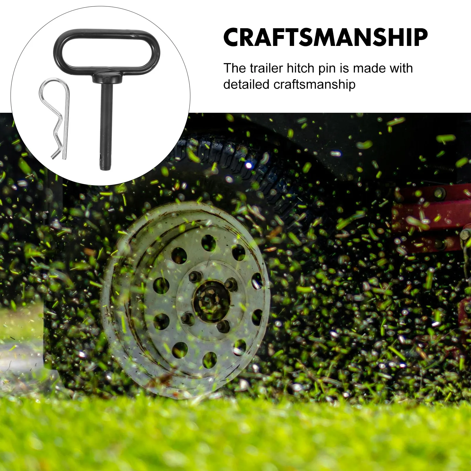 

Lawn Mower Connecting Pin 1 2 Inch Durable Iron Trailer Hitch Accessories Grass Trimmer Machine Riding Mower Attachments Stable