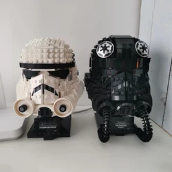 75276 75304 75274 Stormtrooper Helmet MOC Space Ship Battle Model Building Block Architecture Education Assembly Model Toy