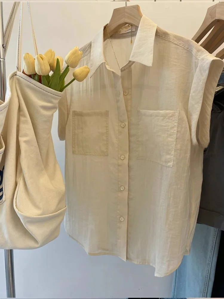 Donna Estate Faion Ne ort Sve Loose Fit irt Sli Dimagrante Versatile Top High-End Sensation Coreano Sle