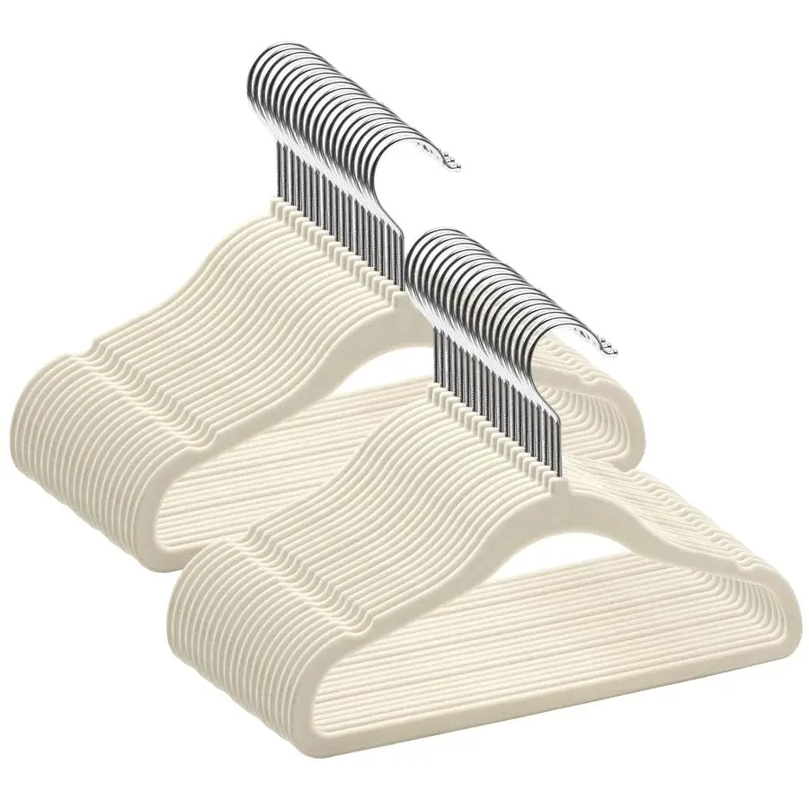 

Детские вельветовые вешалки, 50 штук, 11,8 дюймов, нескользящие вешалки для одежды младенцев и малышей, войлочные вешалки для детской одежды с выемками и поворотным крючком на 360 градусов