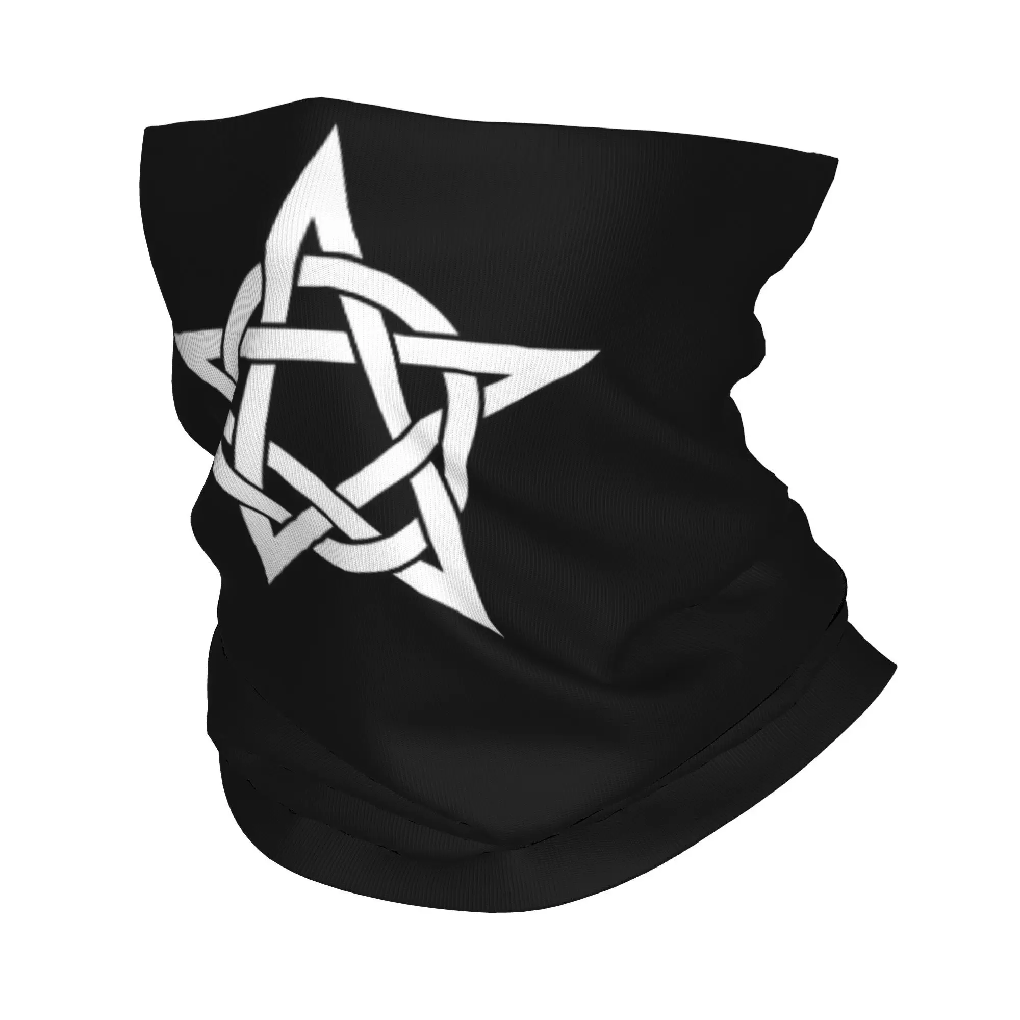 Pentagram in Black and White Bandana Neck Cover Printed Magic Scarf Multi-use Balaclava Running Unisex Adult Windproof