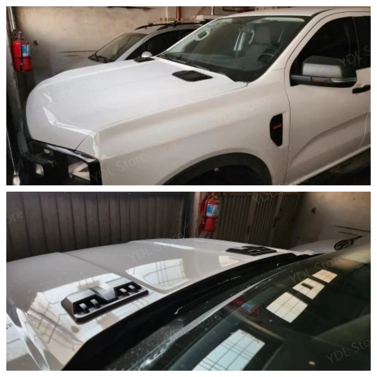 Universal Auto Luftstrom Ansaug haube Schaufel Motorhaube Entlüftung abdeckung dekorativ für Ford Ranger Everest und viele andere Autos 2St – Detail 9