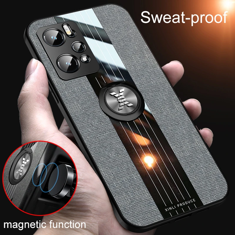 For Realme GT Neo2 Case Luxury With Ring Stand Magnet Protect Phone Case For Realmi GT Neo 2 6.62'' Leather Texture Back Cover