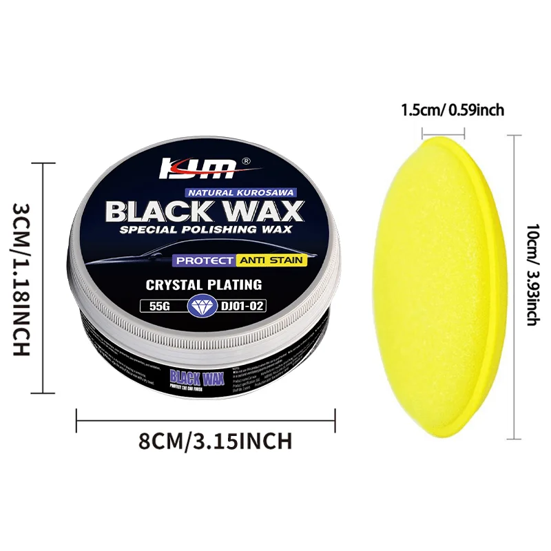 Premium black automotive wax for shine and protection - Fit, polish and maintain waxes for enhanced shine and durability