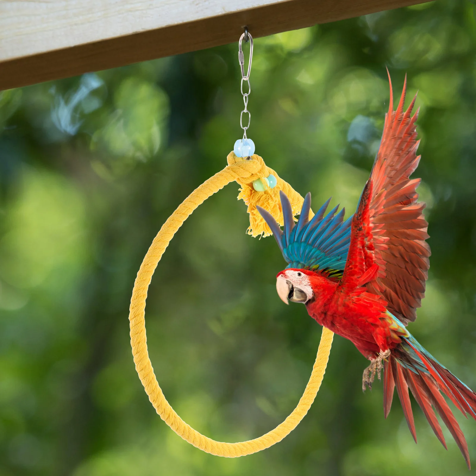 

Parrot Climbing Rope Bird Rope Swing Durable Sturdy Pet For Large Birds Cage Accessories Perch Playground Decor
