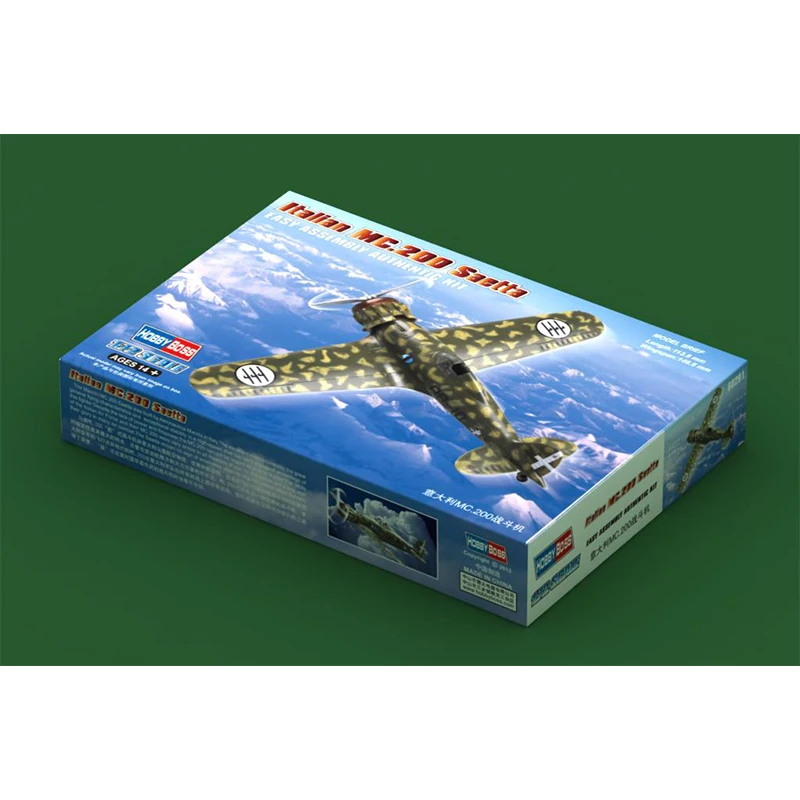 Hobbyboss 80291 1/72 ScaleI Italian MC.200 Saetta  Fighter Model Collectible Toy Plastic Assembly Building Model Kit