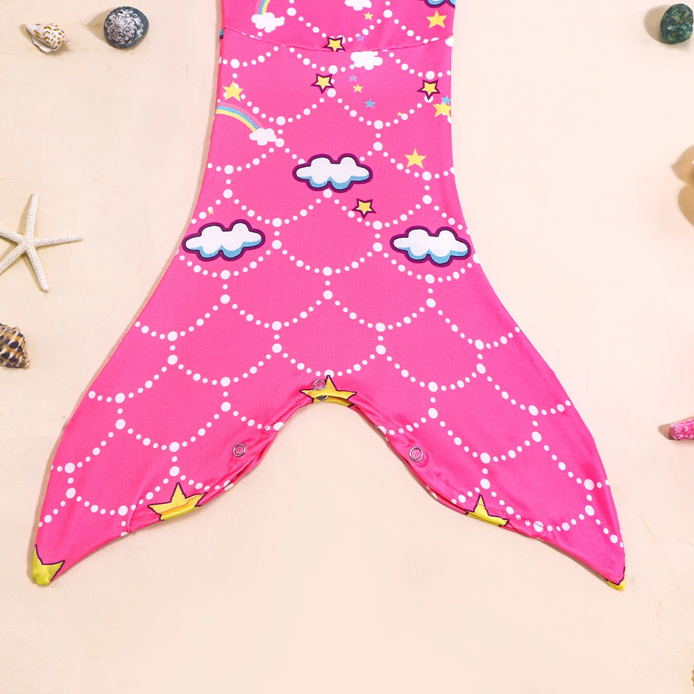3PCS Meerjungfrau Schwänze Bademode Set für Schwimmen Mädchen Prinzessin Badeanzug Sets Kinder Meerjungfrau Badeanzug Schwimm Kostüm – Detail 12
