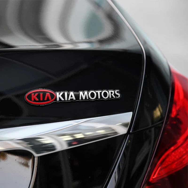 1Pcs 3D Aluminum Car Stickers Emblem Badge Decals Auto Accessories For KIA Sportage Rio Ceed 3 4 K5 Picanto Cerato Sorento Soul