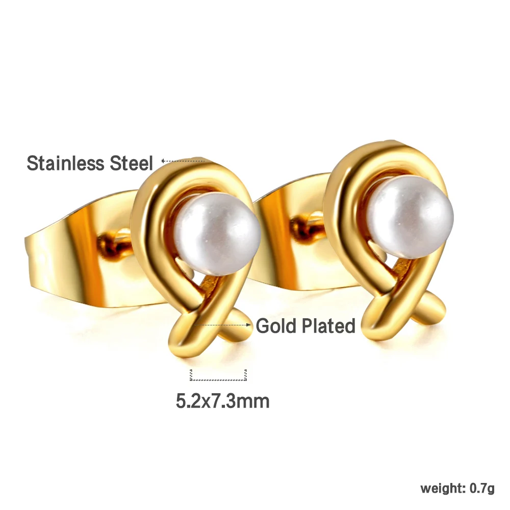 Trending Korean Style Ear Stud For Women Girls New Shell Shape Stainless Steel Gold Silver Color Piercing Aretes De Mujer