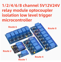 1-10PCS DC 5V 12V 24V 1 2 4 6 8 Channel Relay Module Board Shield with Optocoupler / High and Low Level Trigger