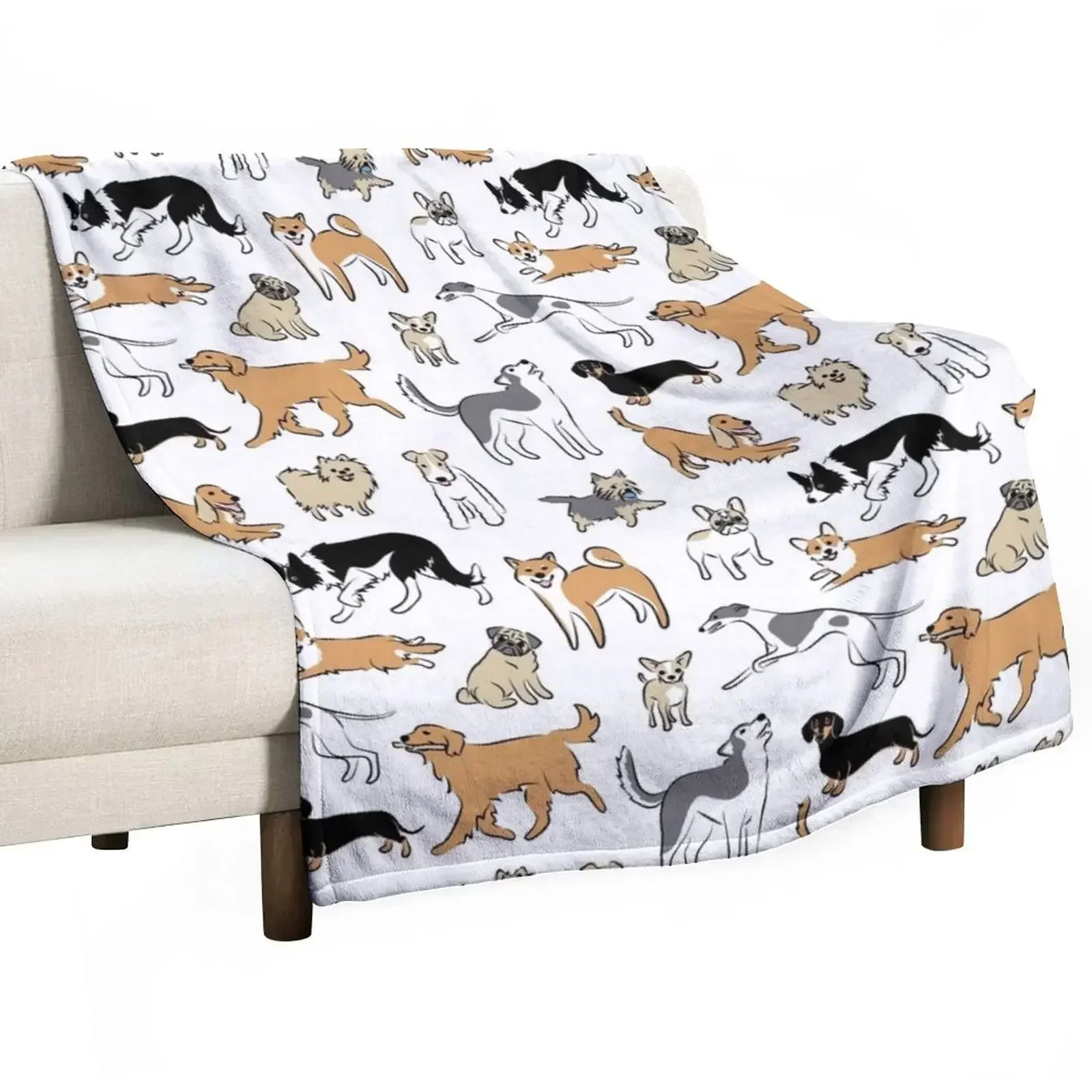 

Dogs Fun Throw Blanket Warm Sofa Throw Blankets