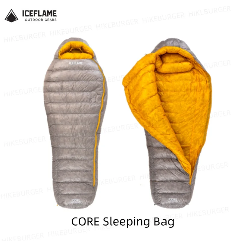 

ICE FLAME CORE Outdoor Camping Sleeping Bag 800FP Muscovy Down Side Zipper Connectable Sleeping Bags Warmth Hiking Backpacking