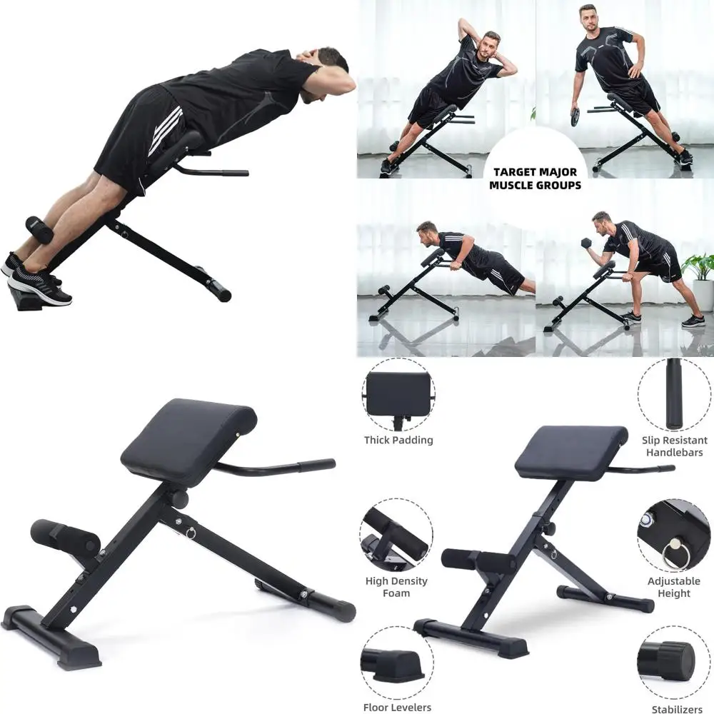 

Складная скамья-римский стул – регулируемый по углу наклона и высоте, сверхудлиненная скамья – многофункциональная скамья для упражнений – для домашнего спортзала – подходит для