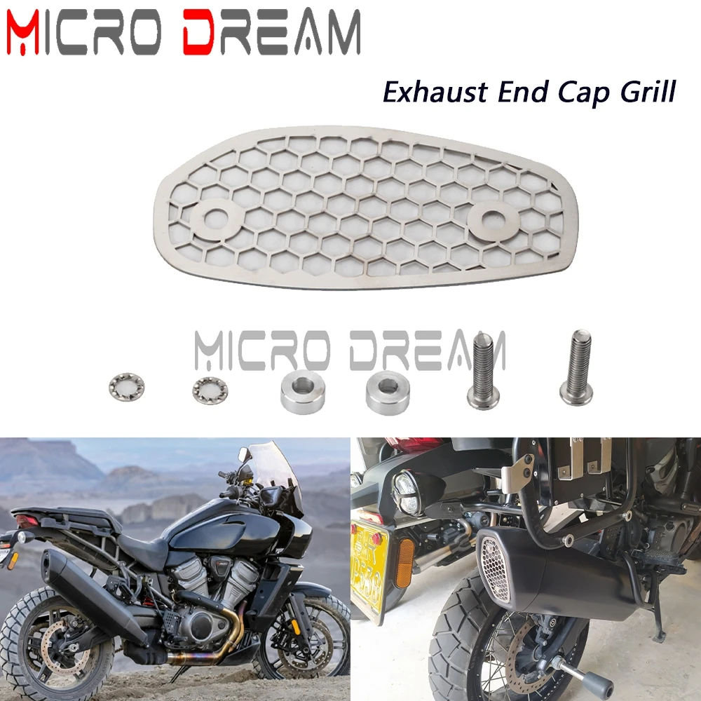 For Harley Pan America 1250 RA1250S RA1250 2021-2024 Motorcycle Exhaust Pipe Guard Cover Stainless Steel Muffler End Cap Grill