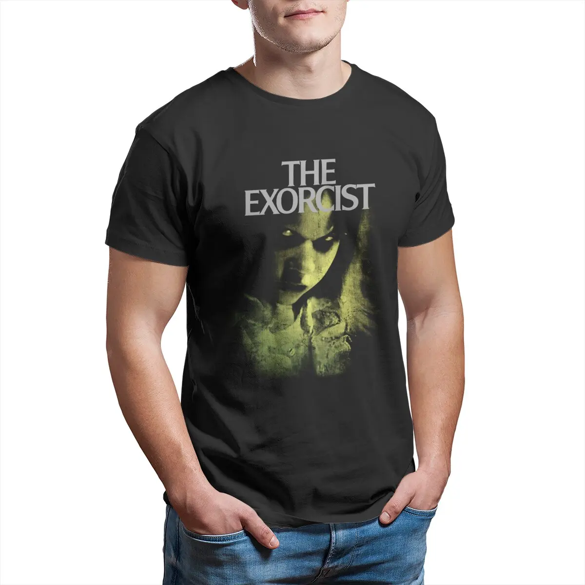 

The Exorcist Vintage Horror Halloween Scary Devil movie T Shirt 100% Cotton Clothing Vintage Gift Idea T-Shirts