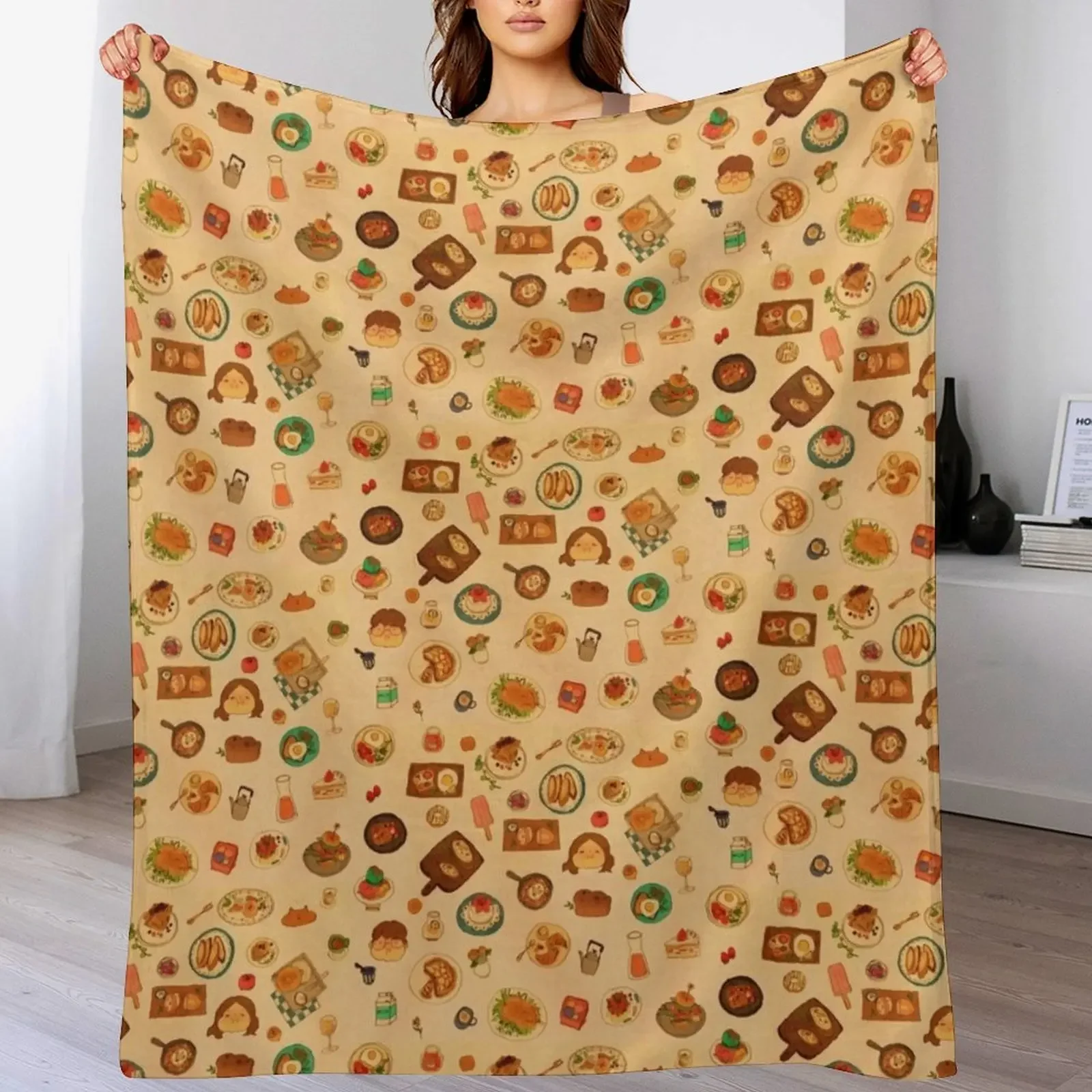 

Dishes Throw Blanket Fade Resistant Durable Throw Blanket
